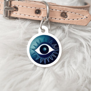 Placa Para Mascotas Etiqueta de perro de ojos malvados - Encanto de pr