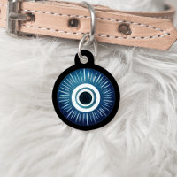Etiqueta de perro de ojos malvados - Etiqueta de i