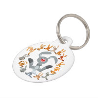 Etiqueta de perro de Personalizado lindo conejos M