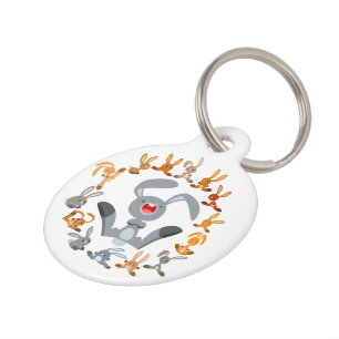 Placa Para Mascotas Etiqueta de perro de Personalizado lindo conejos M