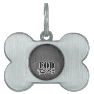 Placa Para Mascotas Etiqueta de perro EOD