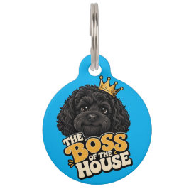 Placa Para Mascotas Etiqueta de perro Jefe de la Casa
