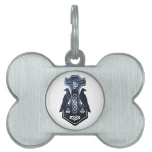 Placa Para Mascotas Etiqueta de perro martillo de Lightning Thor