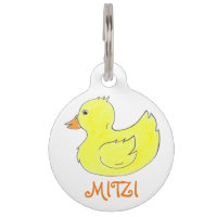 Etiqueta de perro Mascota de juguete duckie de gom