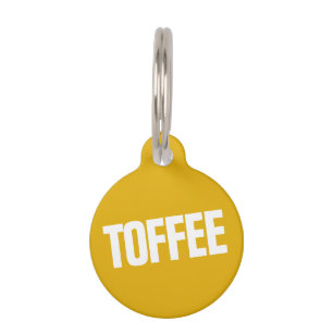 Placa Para Mascotas Etiqueta de perro moderna negrita