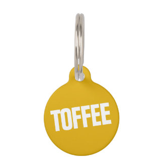 Placa Para Mascotas Etiqueta de perro moderna negrita