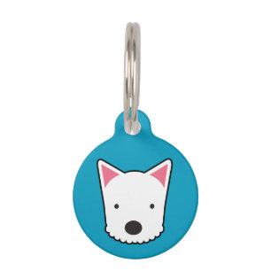 Placa Para Mascotas Etiqueta de perro occidental
