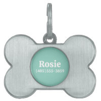 Etiqueta de perro personalizada con nombre y númer