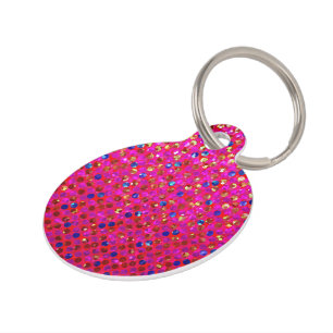 Placa Para Mascotas Etiqueta de perro Polka puntos Sparkley Jewels