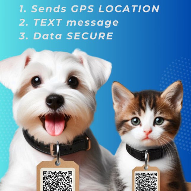 Placa Para Mascotas Etiqueta de perro redonda Código QR (Peace of Mind - ALWAYS)