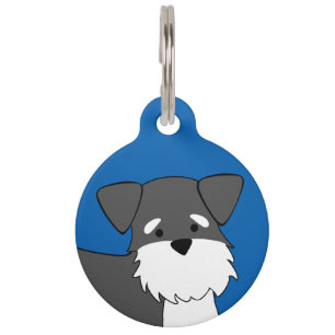 Placa Para Mascotas Etiqueta de perro Schnauzer en miniatura del perso