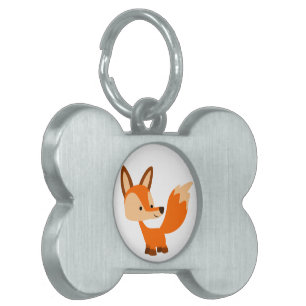 Placa Para Mascotas Etiqueta de Personalizado Fox Pet amigable