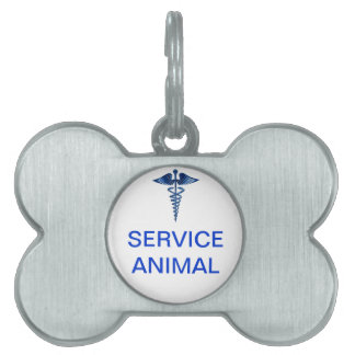 Placa Para Mascotas Etiqueta de servicio animal con logotipo médico