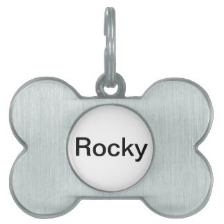 Placa Para Mascotas etiqueta del mascota con "Rocky "