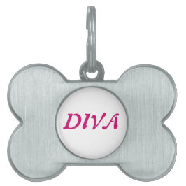 Placa Para Mascotas Etiqueta del mascota de la "DIVA"