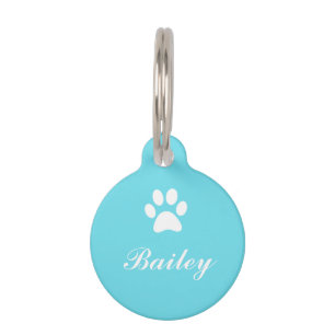Placa Para Mascotas Etiqueta del mascota de la impresión de la pata