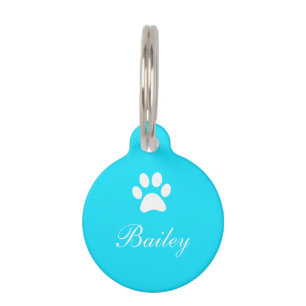 Placa Para Mascotas Etiqueta del mascota de la impresión de la pata