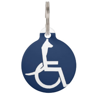 Placa Para Mascotas Etiqueta del mascota de la silla de ruedas de Rex