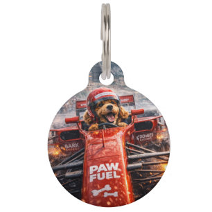 Placa Para Mascotas Etiqueta divertida de perro de carreras Mascota