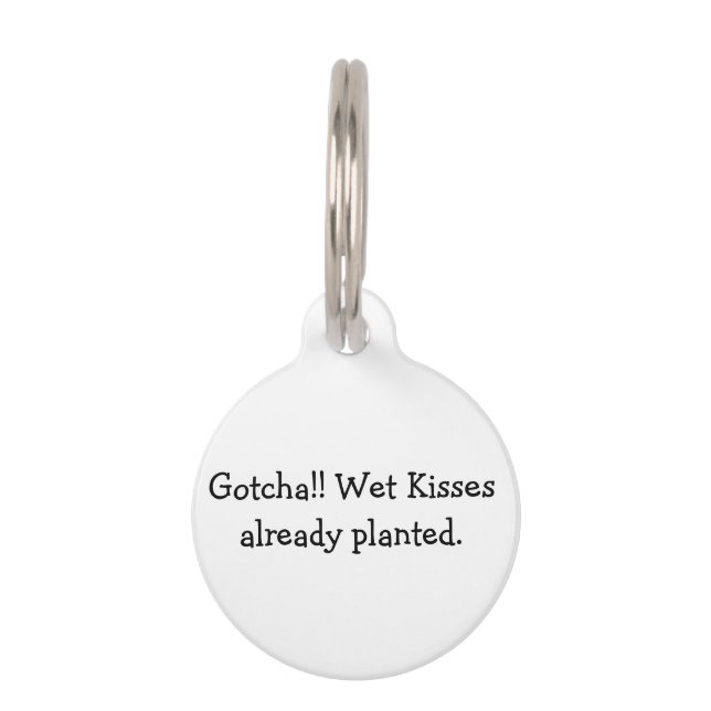 Placa Para Mascotas Etiqueta divertida de perro, identificación (Anverso)