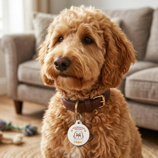 Placa Para Mascotas Etiqueta divertida para perro, Están comiendo al p