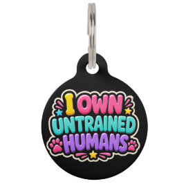 Placa Para Mascotas Etiqueta divertida para perros que dice que poseen