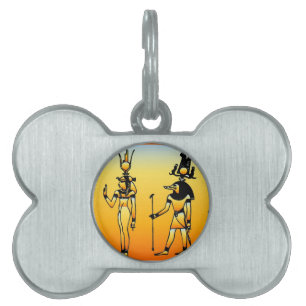 Placa Para Mascotas Etiqueta egipcia de mascota