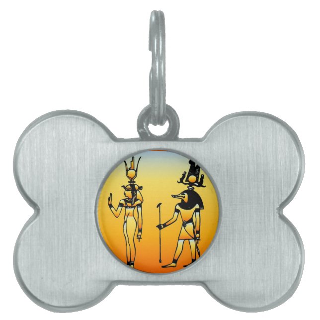 Placa Para Mascotas Etiqueta egipcia de mascota (Frente)