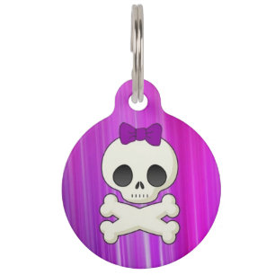 Placa Para Mascotas Etiqueta femenina de la identificación del mascot
