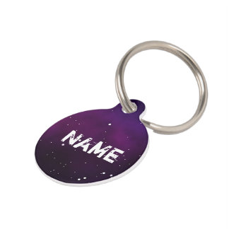 Placa Para Mascotas Etiqueta fresca del mascota de la galaxia