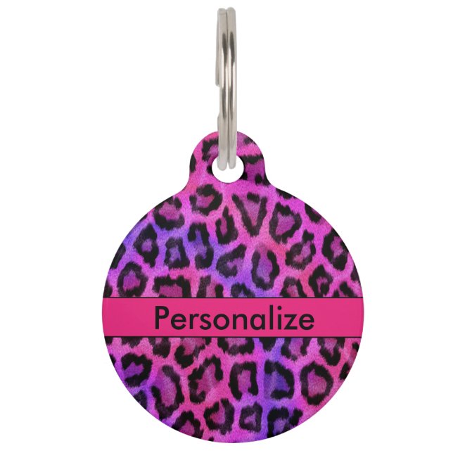 Placa Para Mascotas Etiqueta grande redonda del mascota "del estampado (Anverso)