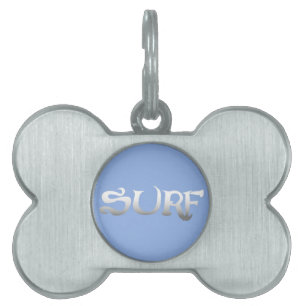 Placa Para Mascotas Etiqueta identificativa de hueso de mascota azul s