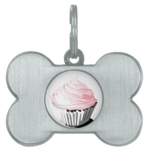 Placa Para Mascotas Etiqueta mascota de quequitos rosados