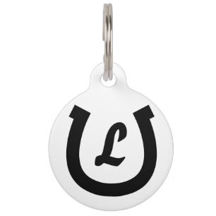 Placa Para Mascotas Etiqueta mascota del logotipo del zapato de caball