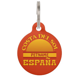 Placa Para Mascotas Etiqueta mascota personalizado de Costa del Sol