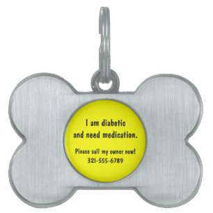 Placa Para Mascotas Etiqueta médica de encargo de la identificación 