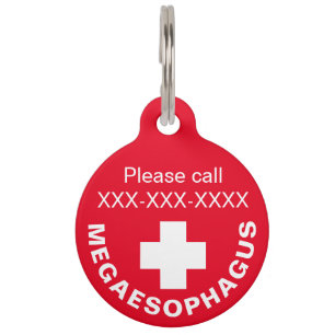 Placa Para Mascotas Etiqueta Médica de Megaesófago