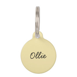 Placa Para Mascotas Etiqueta metalizado de perro o gato minimalista y