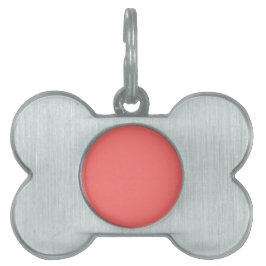 Placa Para Mascotas Etiqueta para mascota con fondo salmón rosa