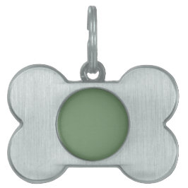 Placa Para Mascotas Etiqueta para mascota con fondo verde salvia paste
