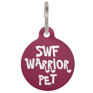 Placa Para Mascotas Etiqueta para mascota de Guerrero de Sturge-Weber