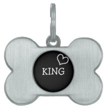 Etiqueta para mascota enmarcada con corazón negro
