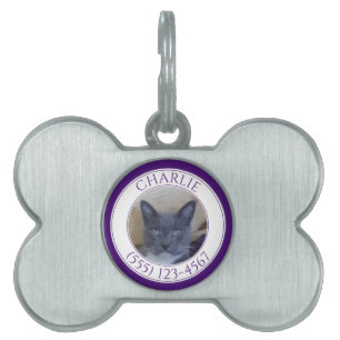 Placa Para Mascotas Etiqueta para Mascota PET LOVE / Gris