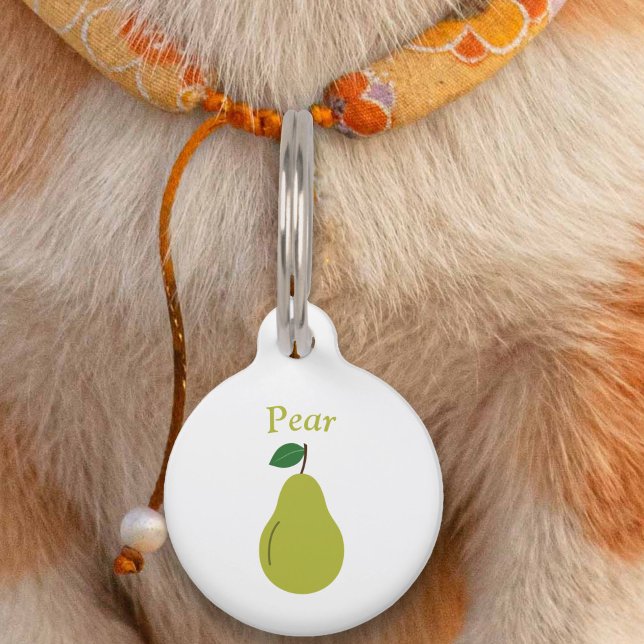 Placa Para Mascotas Etiqueta Pear Pet (Pear Pet Tag)