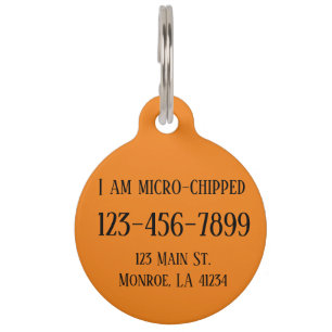 Placa Para Mascotas Etiqueta Perro de Personalizable completo