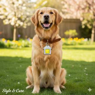 Placa Para Mascotas Etiqueta personalizada con forma de casa para masc