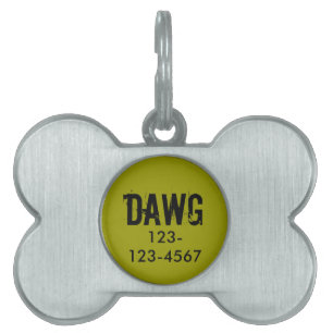 Placa Para Mascotas Etiqueta personalizada de identificación de perro