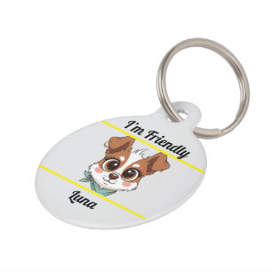 Placa Para Mascotas Etiqueta personalizada de identificación de perro