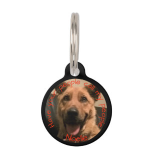 Placa Para Mascotas Etiqueta personalizada de la foto del mascota