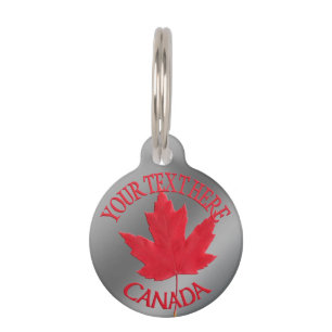 Placa Para Mascotas Etiqueta personalizada de mascota de Canadá Etique